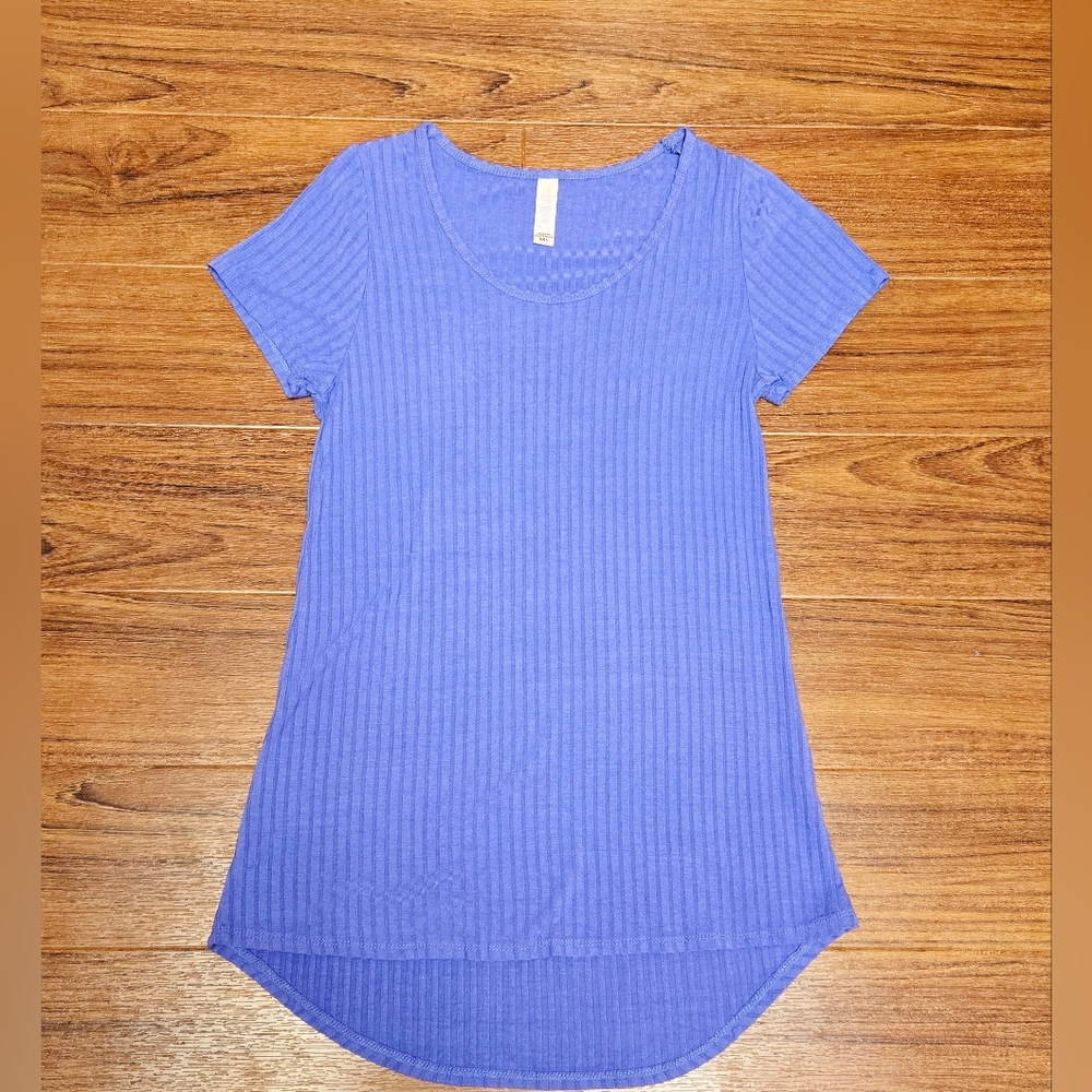 Lularoe Classic T Size Purple Ribbed Womens Xxs (Fits Like Small)
